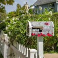 thumbnail image 6 of Mailbox Cover Standard Welcome Magnetic Mail Covers Wrapped Letter Post Box Perfect for Outdoor Display 21×18 Inch The Sign Hanging on Rustic Wood Fence with Flower Border of Red Roses, 6 of 6
