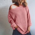thumbnail image 4 of Vedolay Fall Sweater Oversized Sweaters for Women Crewneck Long Sleeve Knit Pullover Sweater,Pink L, 4 of 4