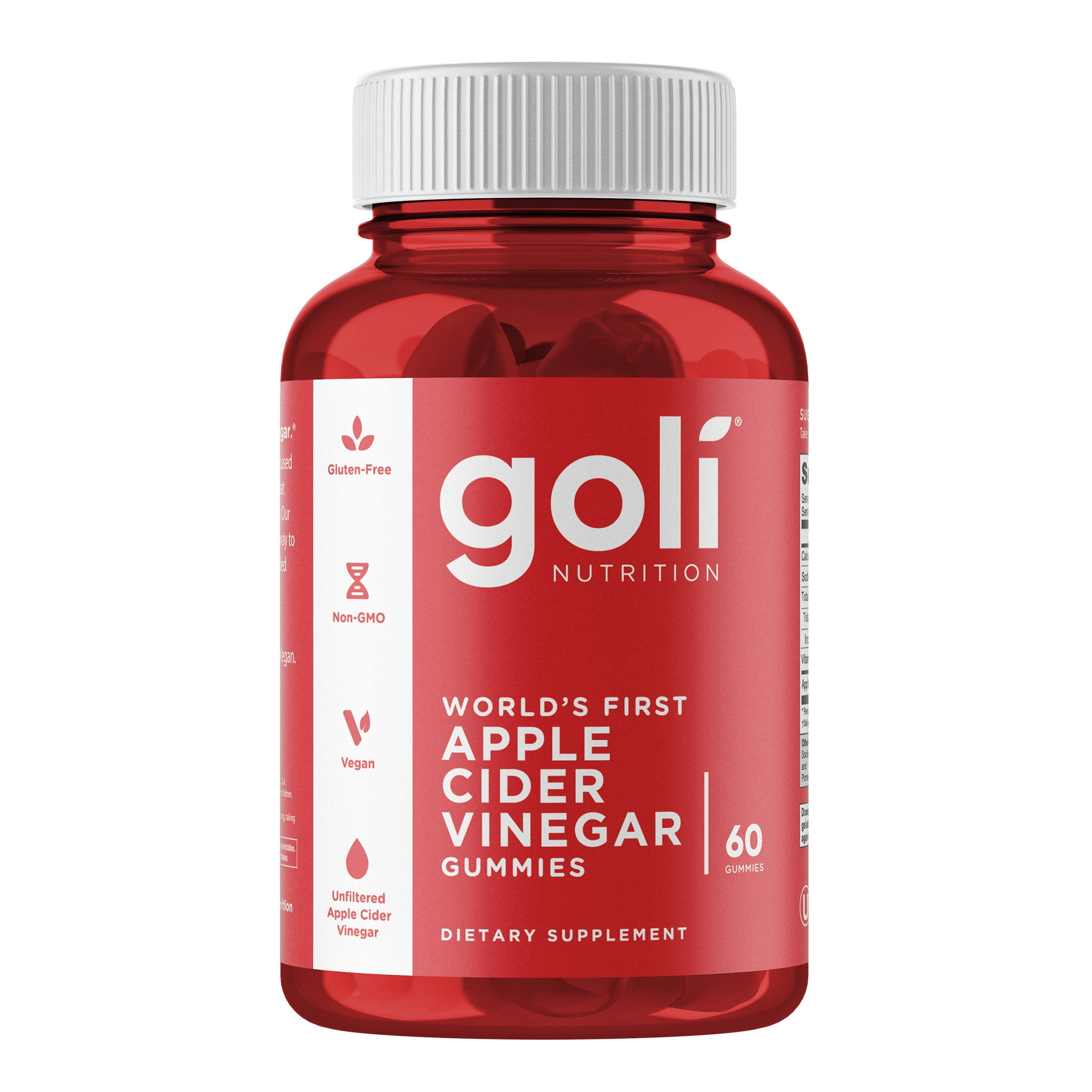 (2 pack) Goli Nutrition Apple Cider Vinegar Vegan Gummies, 60 Count
