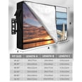 thumbnail image 7 of Outdoor TV Cover 70 to 75 Inch Weatherproof, Vintage Coastal Waterproof TV Screen Protector for Outside Decor with Zipper and Pocket 68"L x 42"H , Wood Texture Starfish Shell Aqua Blue Ivory, 7 of 7