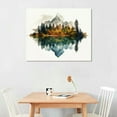 thumbnail image 2 of Nawypu foefvpeft Large Abstract Mountain Canvas Wall Art, Nature Landscape Emerald Bay Prints Painting, Blue Green Lake Forest Tree Sunset Poster, Boho Rustic Wall Decor For Living Room Unframed, 2 of 4