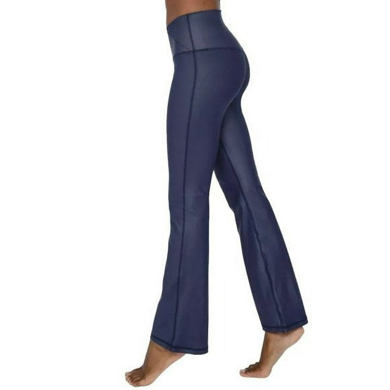 90 Degree By Reflex High Waist Flare Yoga Pant with Front Split, Black,  Medium : : Clothing, Shoes & Accessories