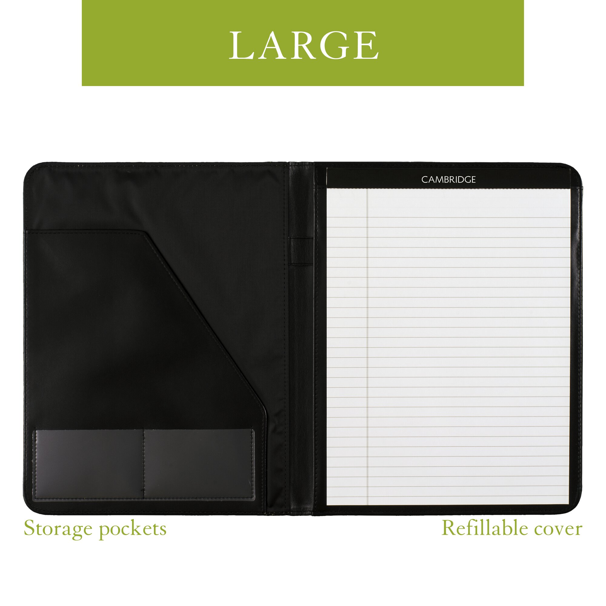 AT-A-GLANCE Executive Monthly Padfolio, 9" x 11", Black, January 2021 to January 2022 - 702900521