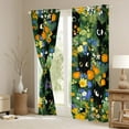 thumbnail image 4 of Manfei Cute Animal Curtains and Drapes (52x84), Black Cat Kitten Curtains Pack of 2, Jungle Botanical Black Out Curtains, Super Cozy Bedroom Decoration, 4 of 6