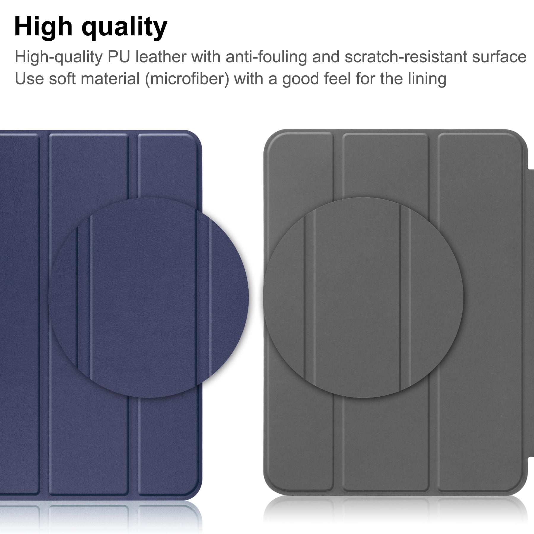 Feishell Fit for Apple iPad 10th Gen 10.9 inch 2022 Smart Case, Built-in Pencil Holder,Auto Sleep/Wake,Luxury PU Leather Magnetic Flip Tri-fold Stand Slim Thin Protective Cover,Darkblue