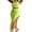 Fluorescent Green, variant on Baby Sweetie Women's Summer Two Piece Dress Set, Wrapped Hip High Slit Long Skirt with Sleeveless Crop Tank Top
