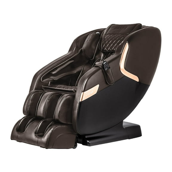 Titan Luca V Full Body Compression Massage Chair, L-Track Zero Gravity Recliner, Brown