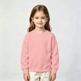 thumbnail image 2 of Kids' Sweatshirt Dropped Shoulder Crewneck Long Sleeve Casual Pullover Basic Comfortable Solid Color Toddler Fall Top, 2 of 5