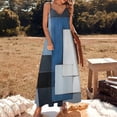thumbnail image 3 of Modern Art Blue Grey Geometric Sleeveless Dress Dresses Women Summer Women's Summer Clothing, 3 of 9