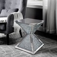 thumbnail image 6 of Sparkling End Table with Faux Diamonds Inlay , Silver and Clear, 6 of 6