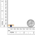 thumbnail image 4 of Gem Stone King 10K Yellow Gold Blue Created Sapphire Solitaire Engagement Ring for Women (1.00 Cttw, Oval 7X5MM, Gemstone September Birthstone, Size 8), 4 of 4
