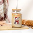 thumbnail image 3 of Merry Christmas Exotic Shorthair Enjoys Catmas Winter Xmas Holiday 16oz Glass Cup Mug Cat Lover Kitten Owner Gifts Glass Can with Bamboo Lid and Straw - 02022, 3 of 5