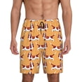 thumbnail image 1 of Vsdgher Shorts de Pyjama pour Hommes Imprimé Teckel Chiot Bas de Pyjama Légers avec Poches-4TG, 1 of 6