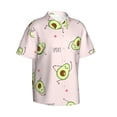 thumbnail image 2 of Bixox Men's Hawaiian Shirts Men's Avocado Doing Sport Yoga Print Short-Sleeve Shirt-Small, 2 of 8