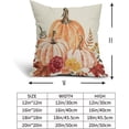 thumbnail image 5 of Fall Pillow Covers 18x18 Set of 2 Watercolor Pink Orange Pumpkin Flower Throw Pillows Outdoor Autumn Thanksgiving Decorative Pillow Case Square Linen Cushion Covers Farmhouse Decor for Couch Sofa Bed, 5 of 6