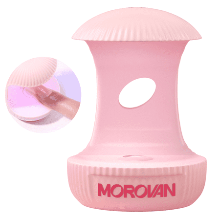 Morovan Mini Light For Gel Nails, Small Nail Light, Eggshell LED Nail Lamp, USB Nail Dryer for Fast Curing, Pink