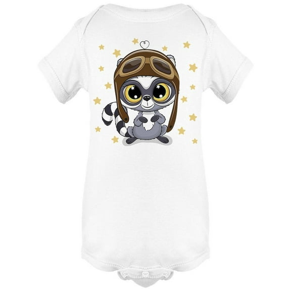 Cute Raccoon With Pilot Goggles Bodysuit Baby's -Image by Shutterstock