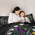 thumbnail image 4 of Homewish Kawaii Daisy Flower 7-Piece Bedding Comforter Set,Boho Bohemain Theme King Bedding Sets,Colorful Floral Leaves Bed Sheets For Kids,Breathable Home Decor Reversible, 4 of 8