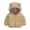 Khaki, variant on FAIWAD Boys Girls Winter Coat Puffer Hooded Jacket Zip up Quilted Outerwear for School Outdoor