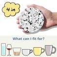 thumbnail image 2 of 4 Pouces Coasters pour les Boissons, Absorbant Coasters avec Support, Lot de 6, 2 Motif Terrazzo, 2 of 6