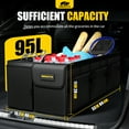 thumbnail image 2 of MIKKUPPA Car Trunk Organizer - 95L Collapsible Trunk Organizer with Lid, Sturdy Car Storage for SUV Auto Truck Van with Adjustable Straps and Non Slip Bottom (Black, X-Large), 2 of 7