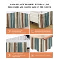 thumbnail image 6 of Stripes Texture Ruffle Bed Skirt California King Size Modern Art Blue Brown Line Adjustable Elastic Dust Bed Skirts Wrap Around Bedskirt Wrinkle Free Easy Fit with 16 Inch Drop, 6 of 8