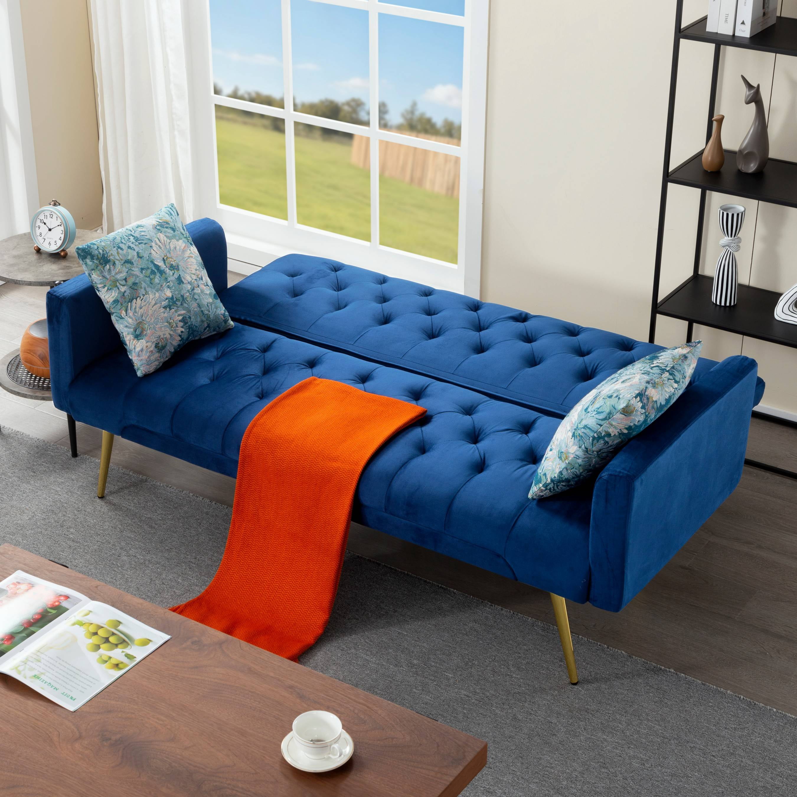 BSHTI 68 inch Modern Futon Sofa Bed, Modern Converted Sofa Bed Couch ,Functioning Futon Sleeper Sofa for Livingroom