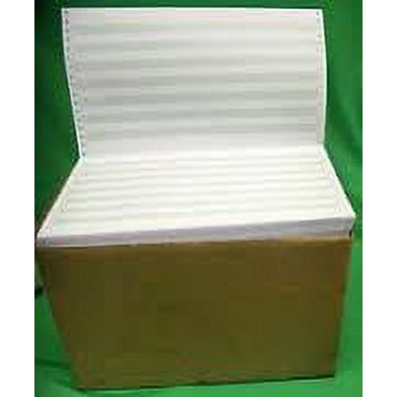 Y51 11.75 x 8.5 In. 1-Part White 20# Bond Forms w. 1/2 In. Green Bars & No Perfs