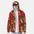 thumbnail image 4 of Goofa X-mas and New Year Printed Women's UPF 50+ Sun Protection Hoodie Jacket Lightweight Long Sleeve Sun Shirt for Women with Pocket Hiking Outdoor-X-Large, 4 of 9