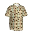 thumbnail image 2 of Sloth Brown Hawaiian Shirts For Men, Summer Short-Sleeve Relaxed-Fit Button-Down Shirts Medium, 2 of 9