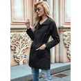 thumbnail image 4 of Women Waterproof Light-Weight Rain Jacket Active Outdoor Hooded Long Sleeves Raincoat with Zipper Black XL, 4 of 9