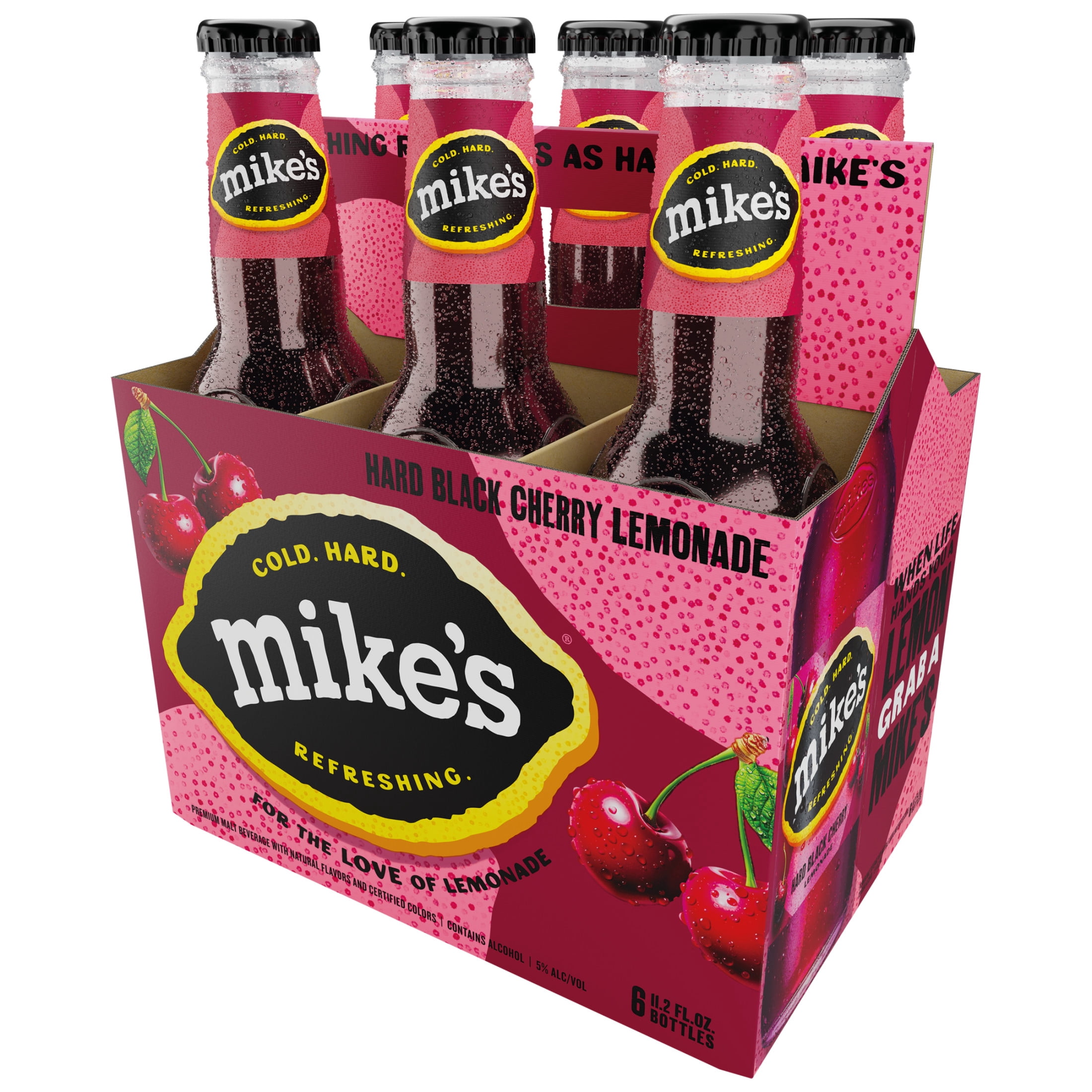 Mike's Hard Lemonade Black Cherry, 6 Pack, 11.2 fl oz Bottles, 5% ABV