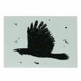 thumbnail image 1 of Black Crow Cutting Board, Grunge Hand Drawn Ink Sketch of Flying Bird Gothic Art Paint Drops, Decorative Tempered Glass Cutting and Serving Board, in 3 Sizes, by Ambesonne, 1 of 2