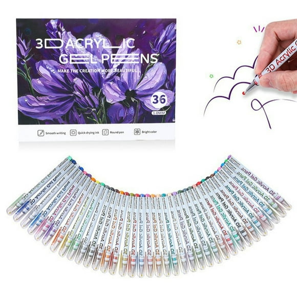 3D Acrylic Pen 1.0 Mm 3D Acrylic Gel Pens Write 2025 New 3D Acrylic Paint Markers Acrylic Pens Shower Caps Disposable 100 Gel Pens Set 20 Colors Medium Color Gel Jot Glass Pen Nice Pens for Women