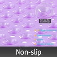 thumbnail image 3 of SANMADROLA Square Bath Shower Tub Mat for Bathroom, Non Slip Bathtub Mats with Suction Cups, Drain Holes, Machine Washable, 21 x 21 Inches, Clear Purple, 3 of 7