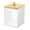 square-Clear, variant on Sturdy Lid Qtip Holder Storage Container Convenient for Bathroom Cotton Covers Swabs Pad and Hair Bands Organizers