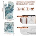 thumbnail image 6 of Oven Mitt and Pot Holders SetTurtle Starfish Heat Resistance Oven Gloves with Non-Slip Surface Kitchen Oven Mitts and Hot Pads for Cooking Baking Grilling BBQ, Ocean Coral Retro, 6 of 9