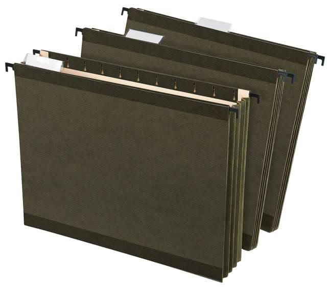 Pendaflex SureHook Acid-Free Hanging File Pocket, Letter, 3-1/2 Inch Expansion, Green, Pack of 4