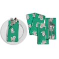 thumbnail image 5 of "S4Sassy Green Puppies Dog Re-Usable Napkin Dinning Set Wedding Party Table Linen 18 x 18""(Pack of 4)", 5 of 8