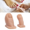 thumbnail image 1 of Silicone Nail Art Practice Toe Modes, Manicure Practice Toes prosthetic Foot Mode for Nail Tips Art Training, Silicone Toenail for Nail Art Practice, for Home Salon DIY Display, 1 of 7