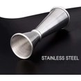 thumbnail image 3 of 3 Piece Double Measuring Cup and Cocktail Measuring Cup Stainless Steel 1 oz X 2 oz Alcohol Measuring Tool, 3 of 7