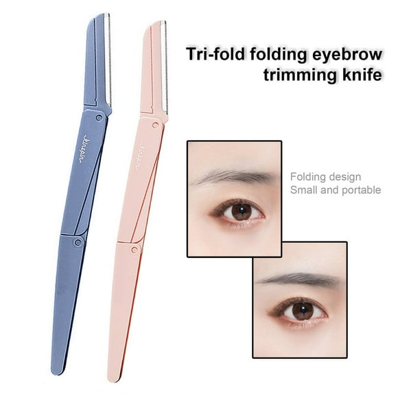 Facial Brow Shaver Sharp Compact ABS Tri-fold Eyebrow Trimming Cutter for Novices