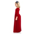 thumbnail image 3 of Honey Vanilla Girls' Fit and Flare Maxi Dress Red Small 5-6 Years, 3 of 4