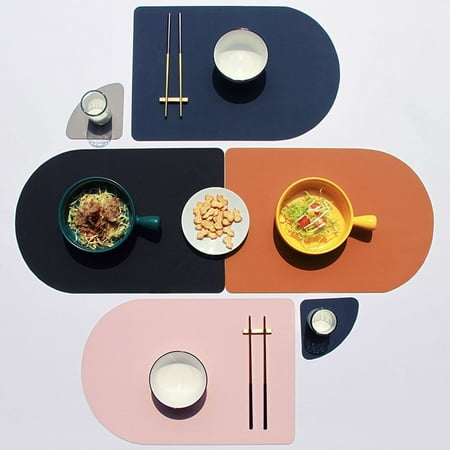 

Waterproof Heat Insulation Household Faux Leather Placemat Restaurant Coaster