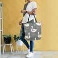 thumbnail image 4 of FORMRS Womens Canvas Tote Bag with Zipper Inner Pocket Shoulder Handbag, Winter Goose, 4 of 7
