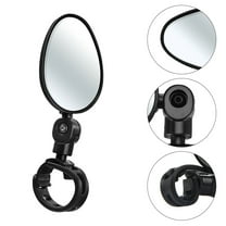 SWETRACE Rearview Mirror For Motorcycle 1 Pair Black Acrylic Plastic Adjustable 360-Degree Rotation 7x2.0in