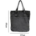 thumbnail image 4 of Kukuzhu Women Denim Shoulder Bag Denim Tote Handbag Canvas Messenger Bag Canvas Shouder Handbag Large Hobo Crossbody Bag, 4 of 7