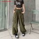 thumbnail image 2 of newswallow Vintage Bolsillos Cargo Pantalones Cordón Cintura Alta Streetwear Harajuku Holgado Pierna Ancha Mujeres Y2k Moda Coreana Fondos NWW Gao Jiahui  unisex, 2 of 2
