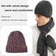 thumbnail image 4 of Bufanda guantes para pantalla táctil sombrero grande bufanda guantes conjunto gorro de calavera de punto grueso, 4 of 5