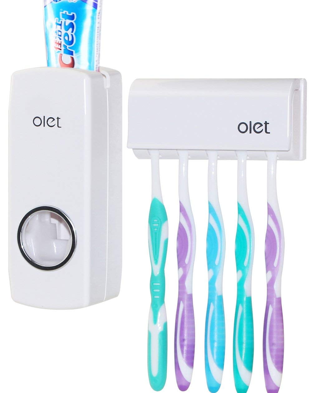Multi-function Wall Mount Auto Squeezer Toothpaste Dispenser Toothbrush Stand 